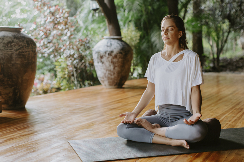 Open-air yoga studio